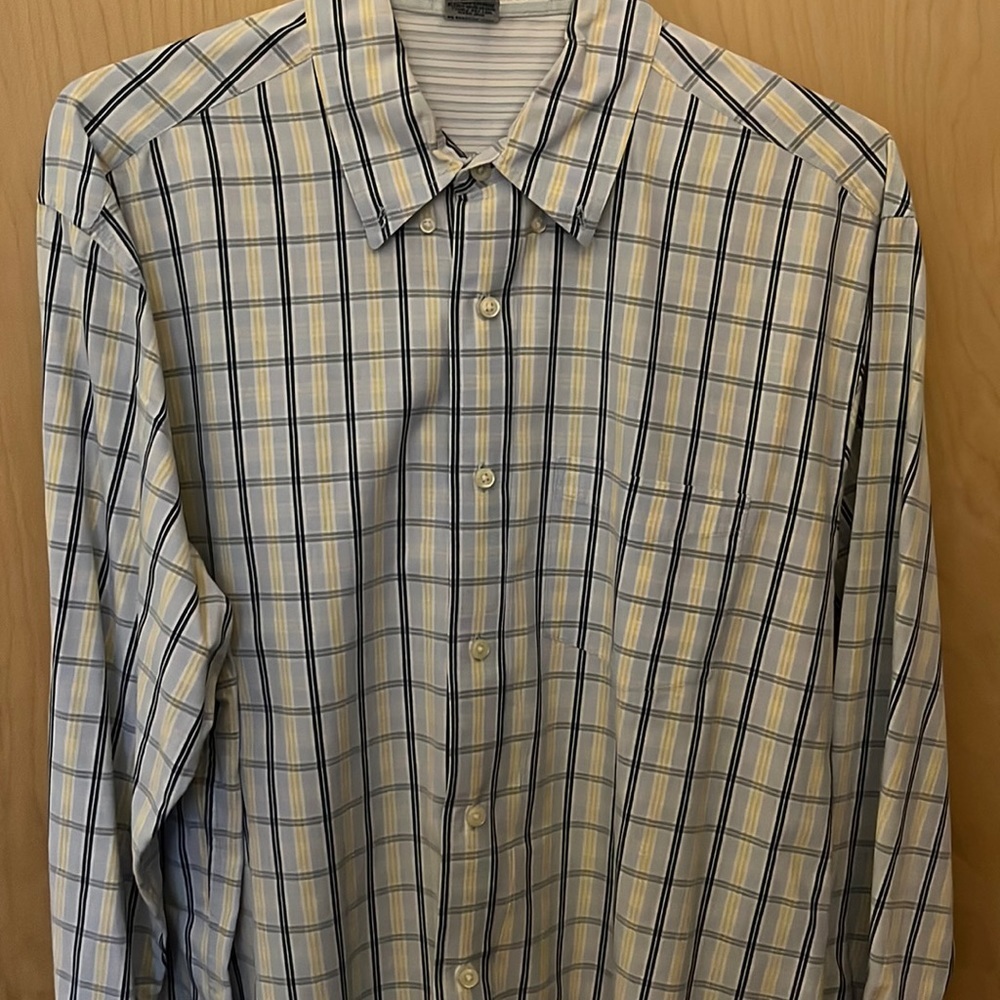Blue button down